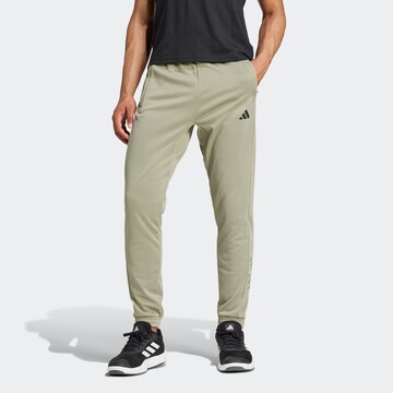 ADIDAS PERFORMANCE Tapered Sporthose 'Essentials' in Grün: Vorderseite