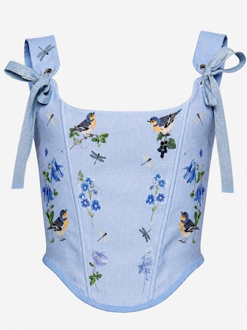 Corsetto 'Songbird Bloom' di VIADALINNO in blu: frontale