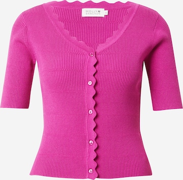 Molly BRACKEN Gebreid vest in Roze: voorkant