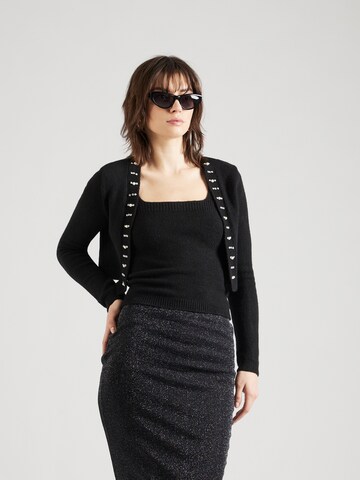 River Island Gebreid vest in Zwart: voorkant