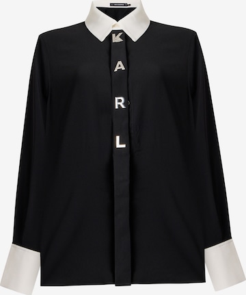 Karl Lagerfeld Bluse in Schwarz: Vorderseite