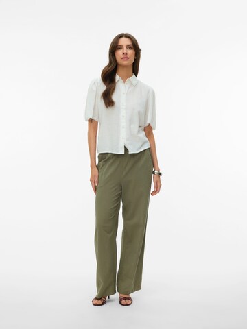 VERO MODA Wide leg Trousers 'VMCAIA' in Green