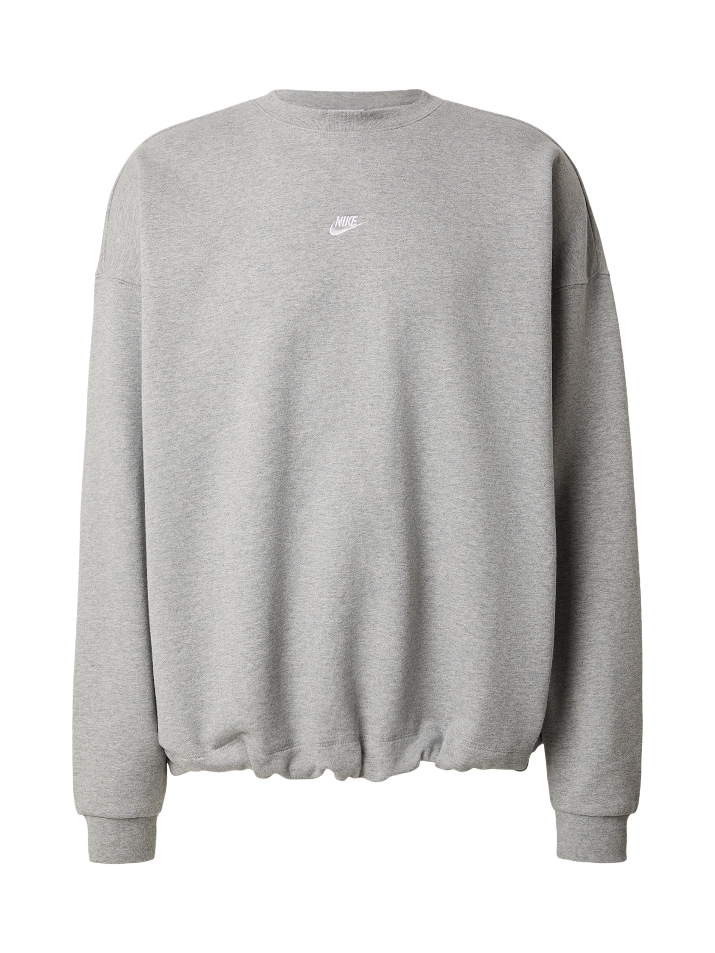 Nike Sportswear Sweatshirt 'CLUB' in dunkelgrau / weiß, Produktansicht