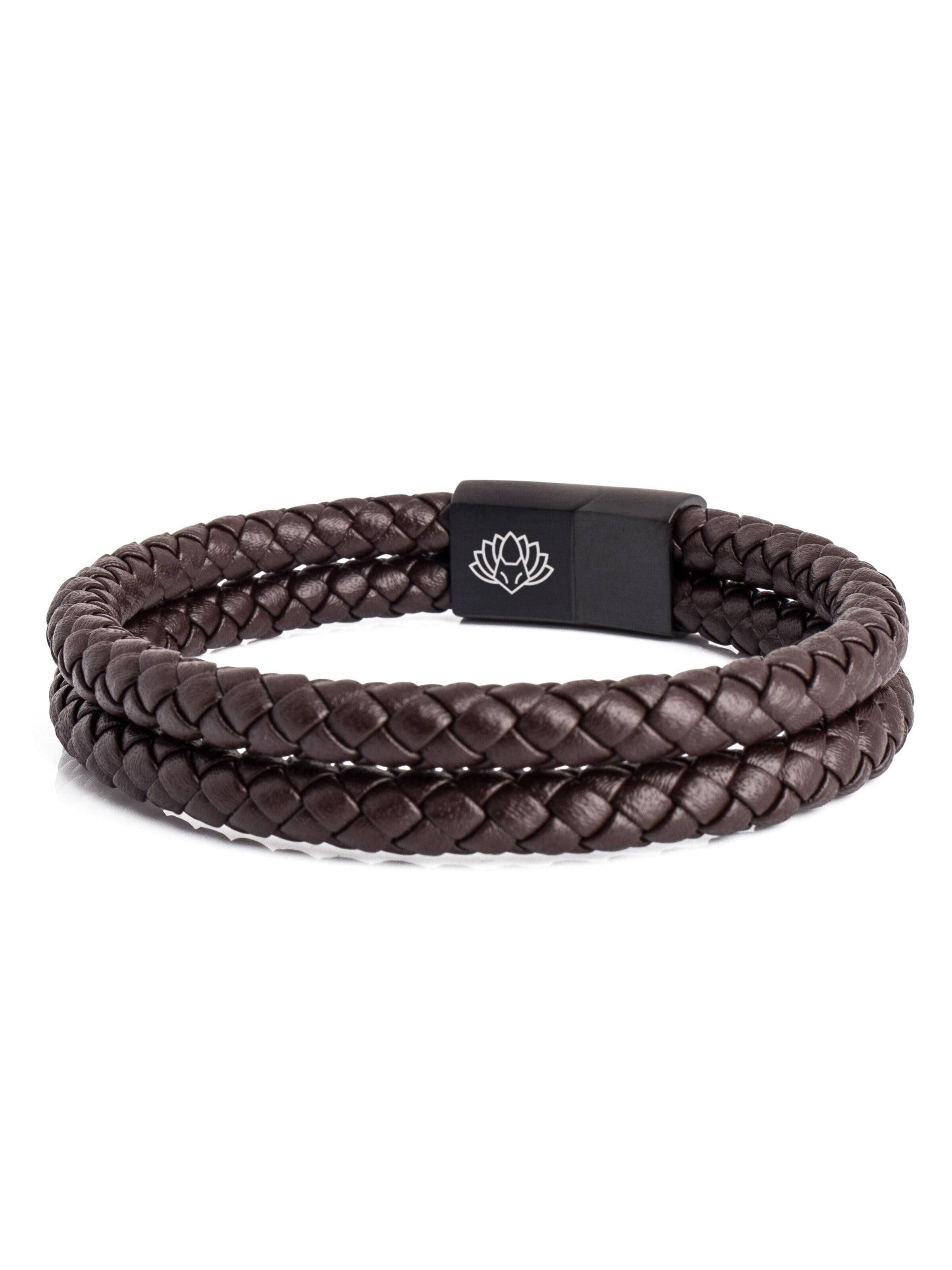 Akitsune Bracelet 'Simplicitas' in Brown: front