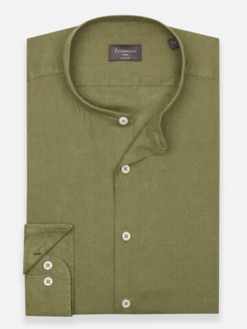 Slim fit Camicia business 'Caravaggio' di 7Camicie in verde: frontale