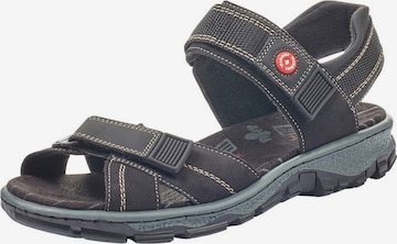 Rieker Trekking sandal in Black: front