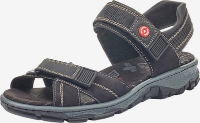 RIEKER Trekinga sandales, krāsa - melns, Preces skats