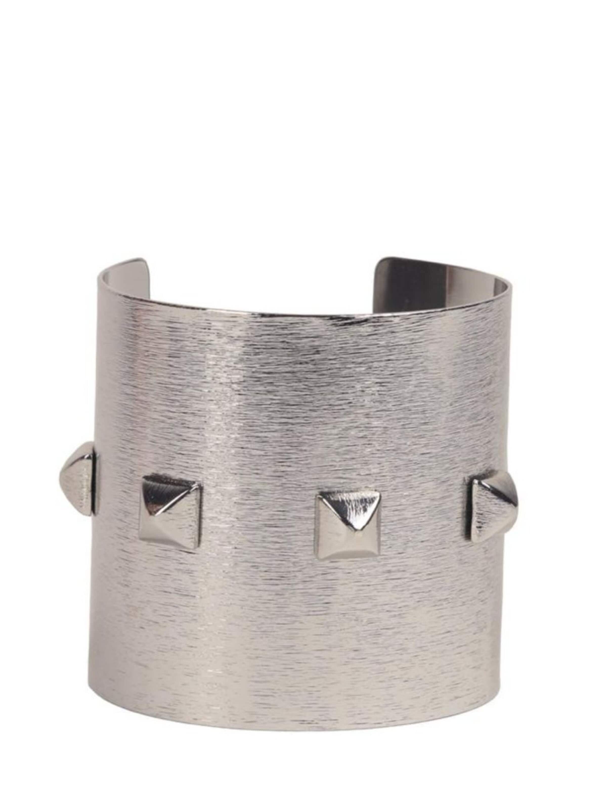 Addicted2 Náramek 'Nyx Noir bracciale color argento con le borchie' – stříbrná