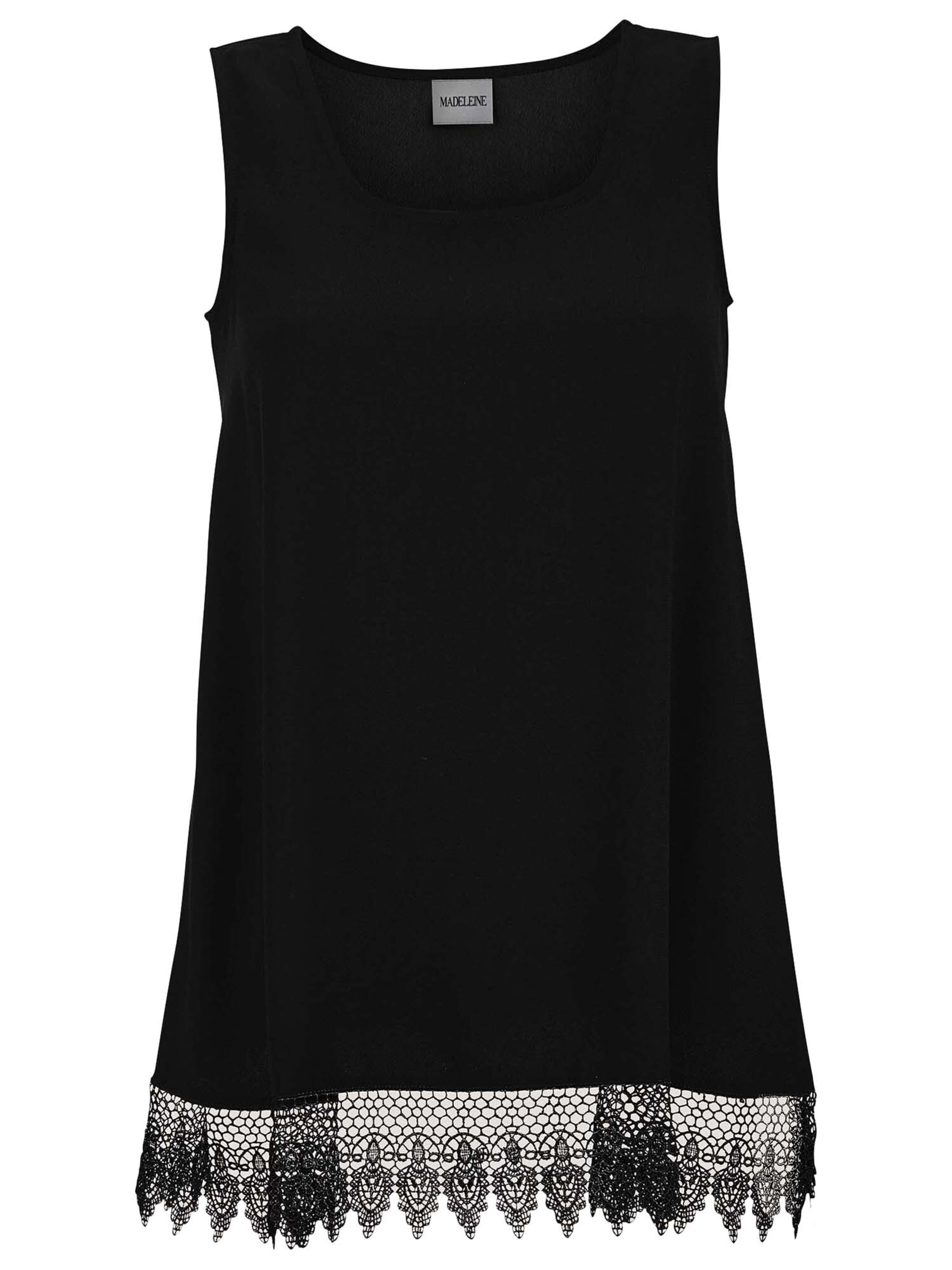 MADELEINE Blusentop in Schwarz: Vorderseite