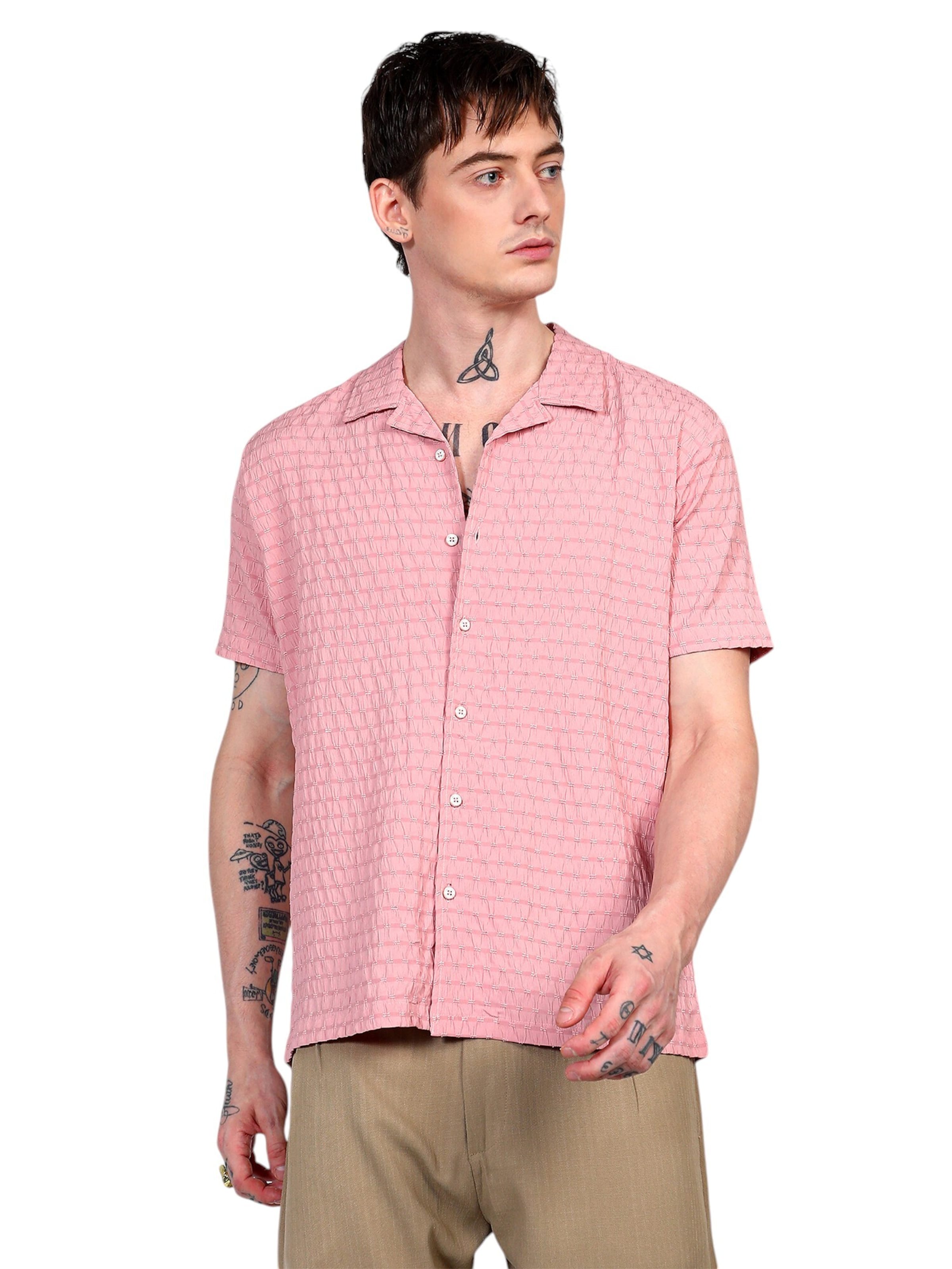 Campus Sutra Regularny krój Koszula 'Tamzen' w kolorze różowy: przód