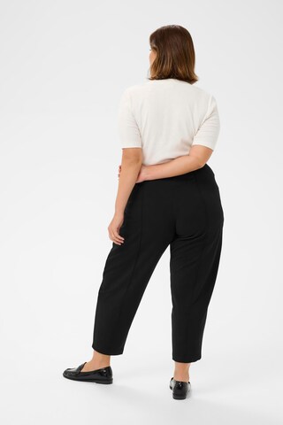 KAFFE CURVE Tapered Pantalon in Zwart