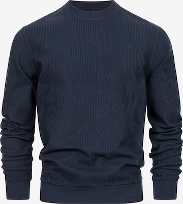 INDICODE JEANS Sweatshirt 'Jago' in Blauw: voorkant