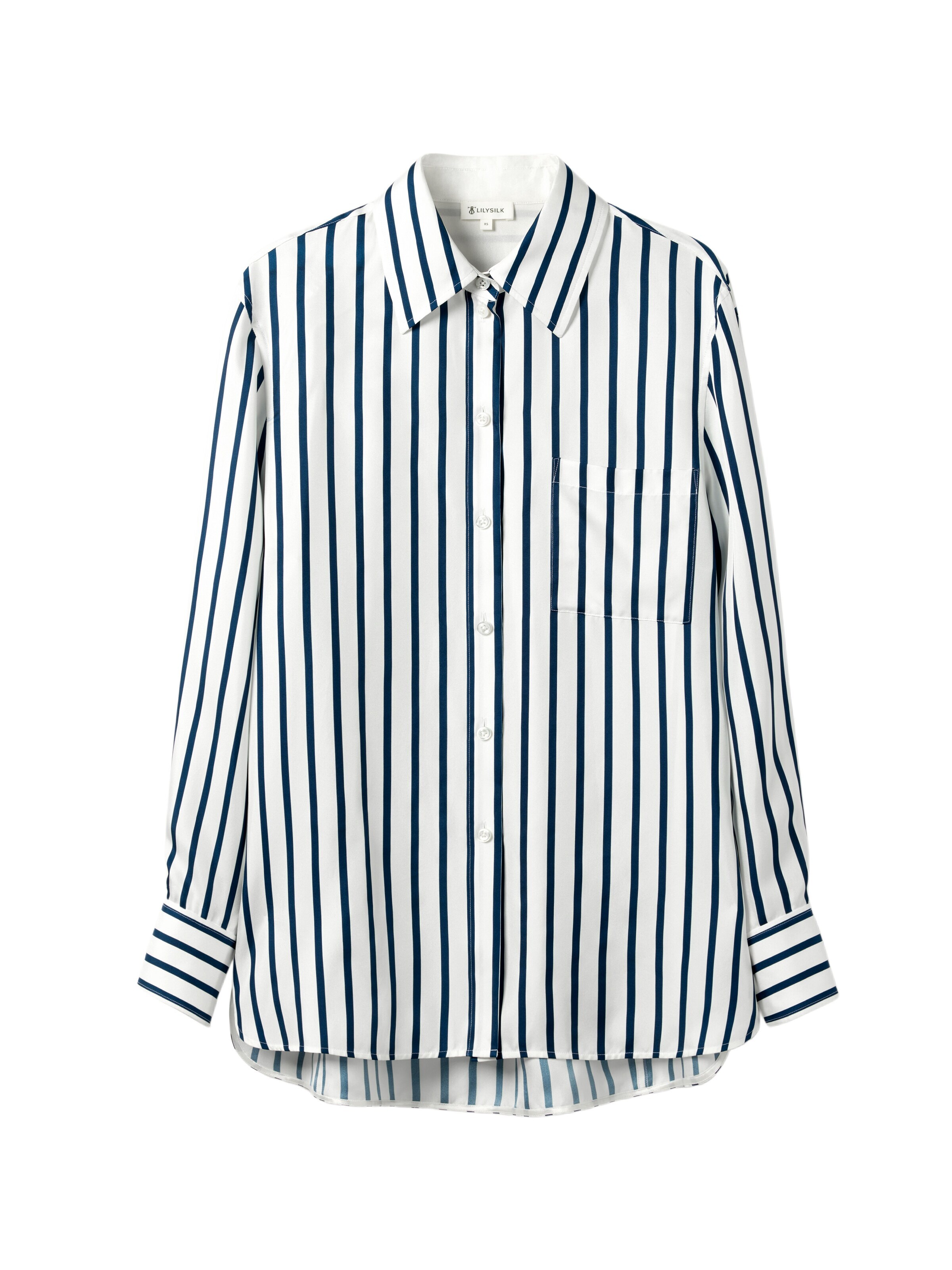 Camicia da donna di Lilysilk in blu: frontale