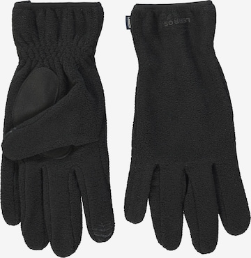 LERROS Full Finger Gloves in Black: front
