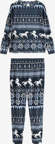 Next Pyjama värissä sininen: etupuoli