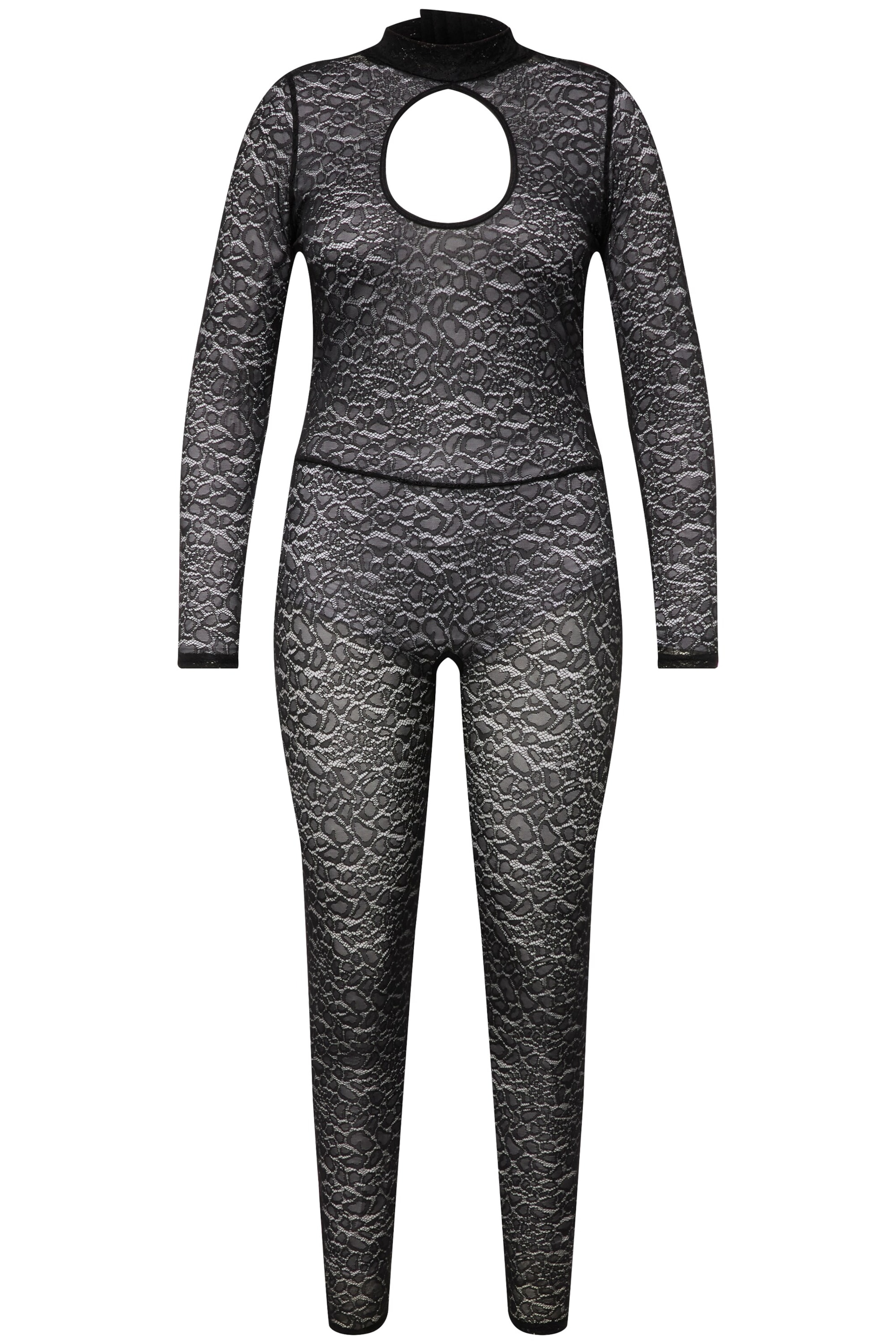 Ulla Popken Body in Zwart: voorkant