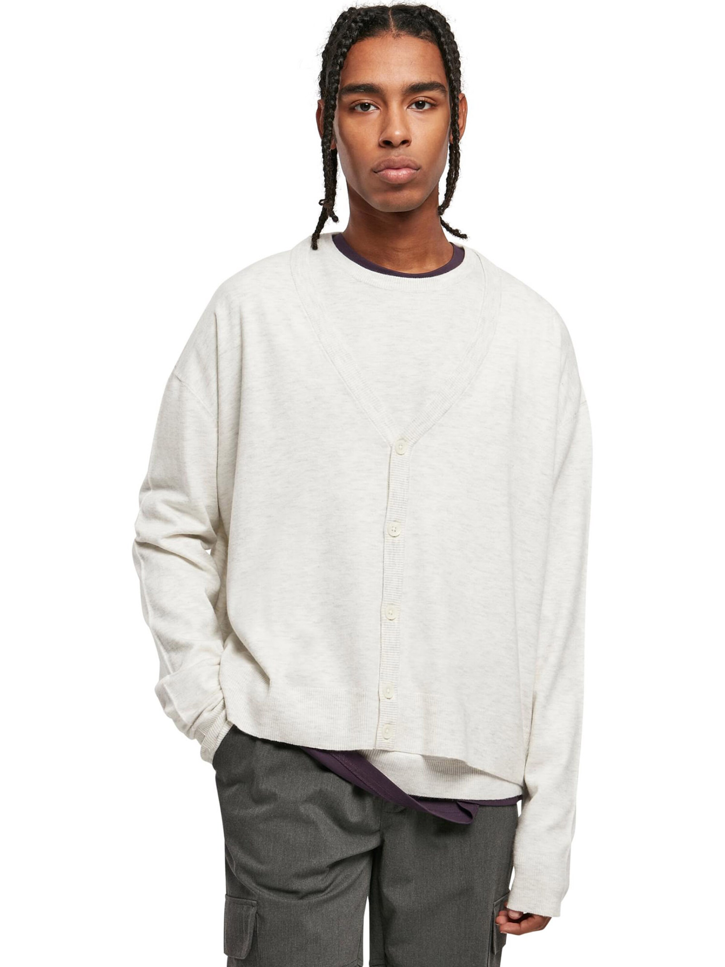 Geacă tricotată de la Urban Classics pe gri: față