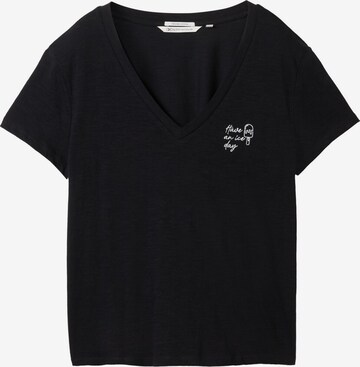 T-shirt TOM TAILOR DENIM en noir : devant