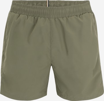 BOSS Black Board Shorts 'Dolphin' in Green: front