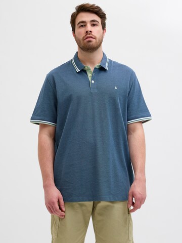 Maglietta 'JJEPAULOS' di Jack & Jones Plus in blu: frontale