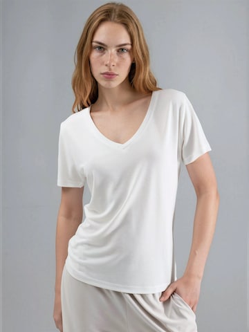 T-shirt Busem en blanc : devant