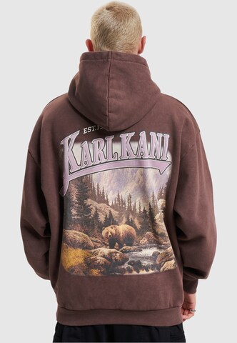 Sweat-shirt Karl Kani en marron : devant