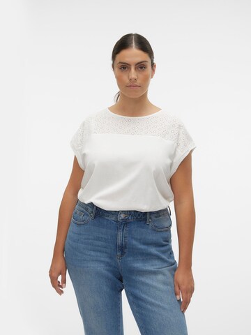 Vero Moda Curve T-Shirt 'VMCKAYA' in Weiß: Vorderseite