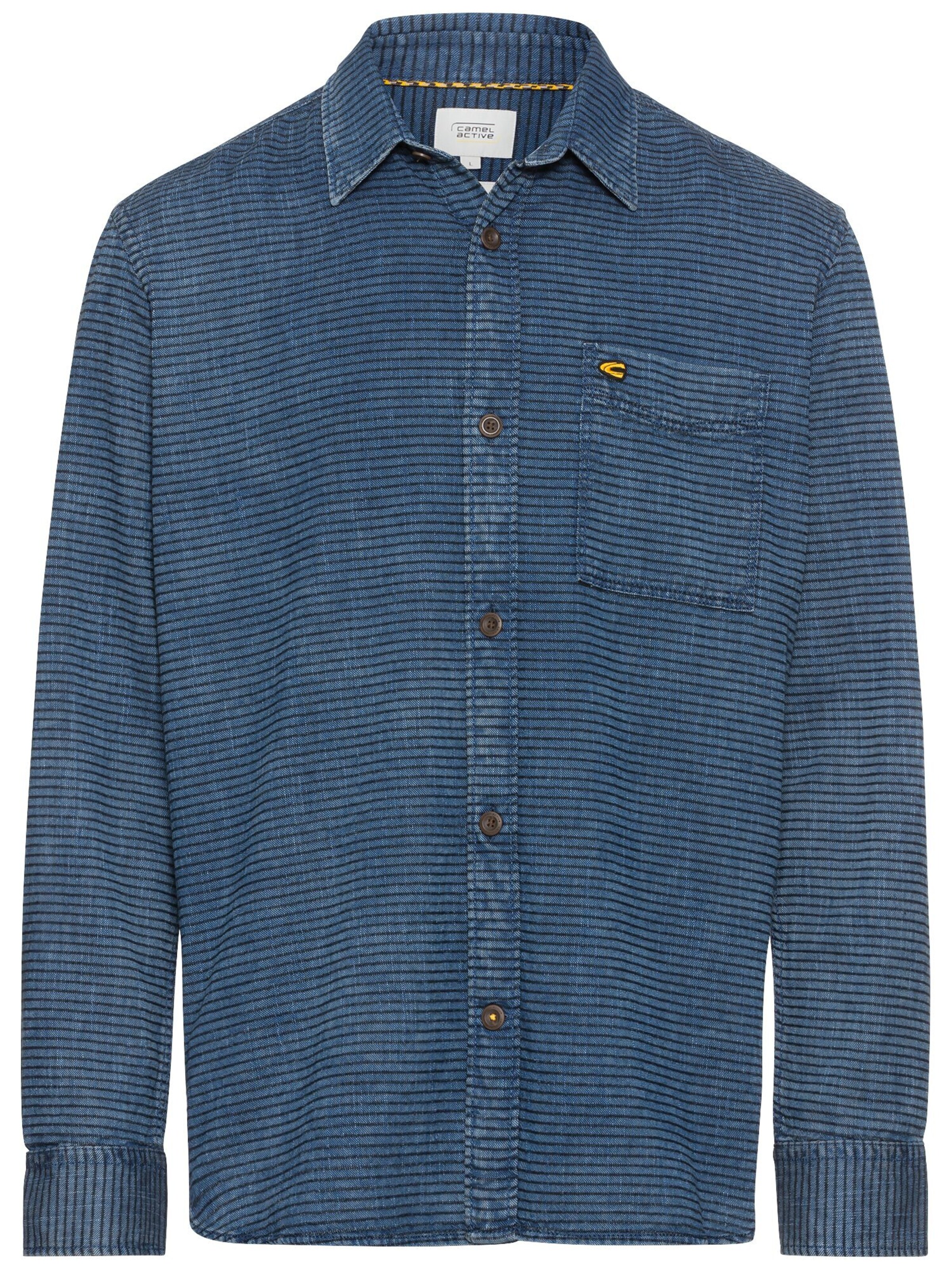 CAMEL ACTIVE Hemd in blue denim / schwarz, Produktansicht
