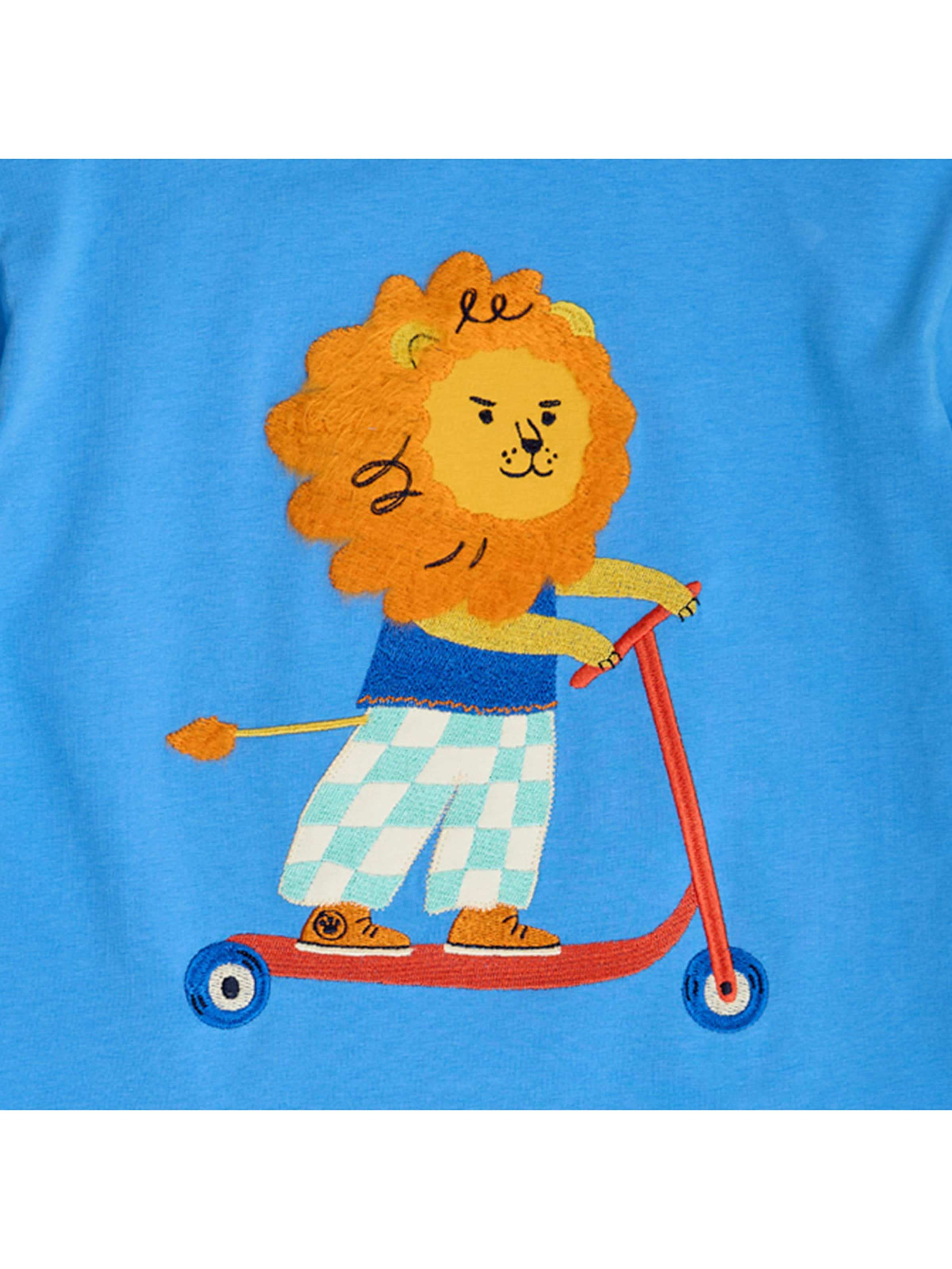 Fred's World by GREEN COTTON T-Shirt ' Löwe ' in Blau