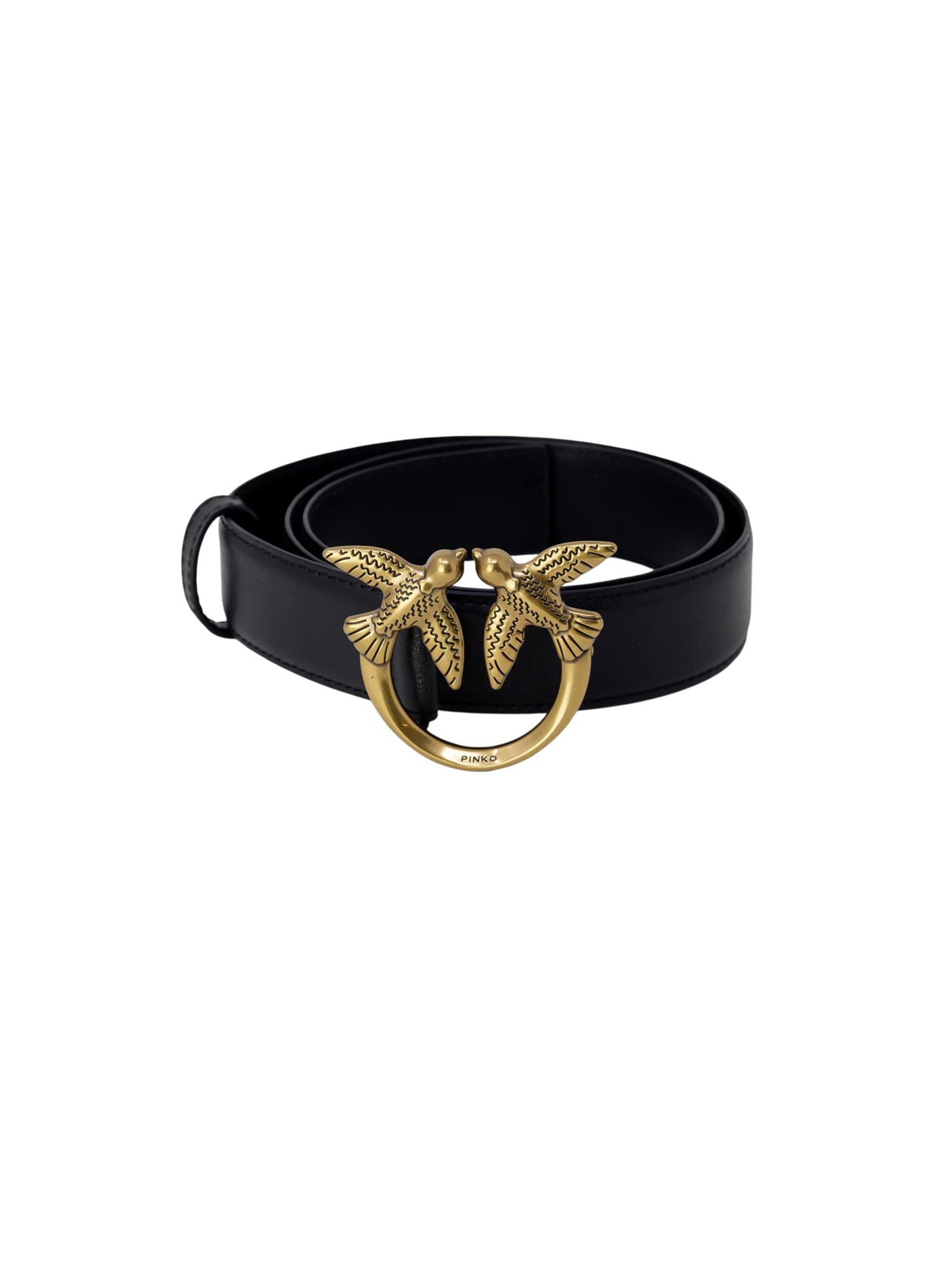 PINKO Riem 'LOVE BERRY H3 VITELLO SETA 100125 A0F1' in Zwart