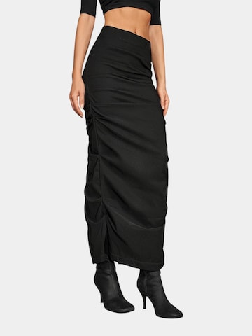 Made By Society Skirt 'Block Skirt 01 - F27603' in Black: front