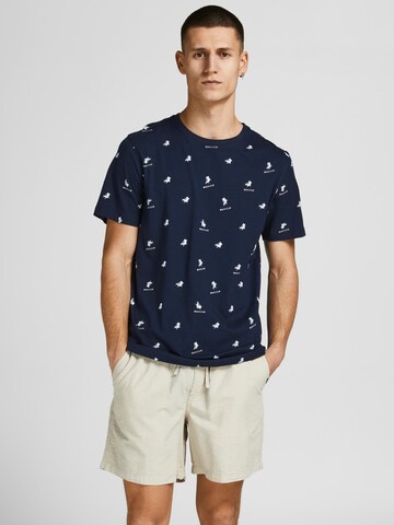 JACK & JONES Shirt 'JJPositano' in Blue: front
