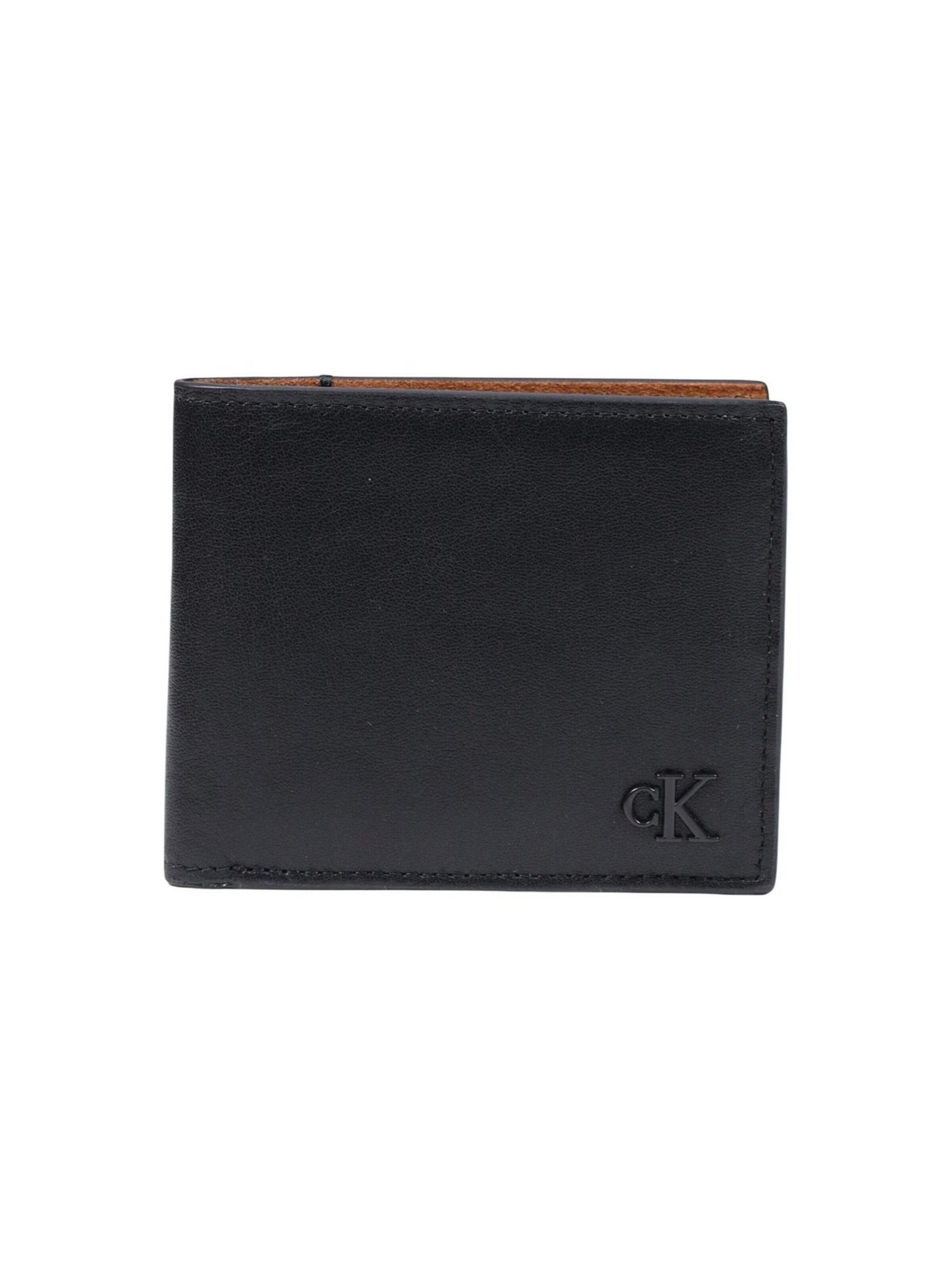 Portamonete 'BOLD CK SUEDE BILLFOLD LV04D1364G' di Calvin Klein in nero: frontale