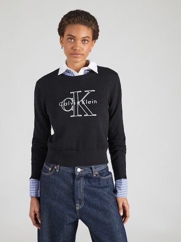 Calvin Klein Jeans Regular Sweater in Black: front
