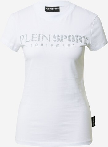 T-shirt Plein Sport en blanc : devant