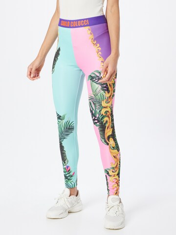 Skinny Leggings Carlo Colucci en mélange de couleurs : devant