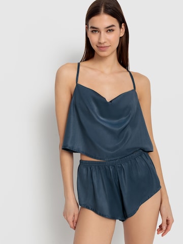 LSCN by LASCANA Short Pajama Set in Blue: front