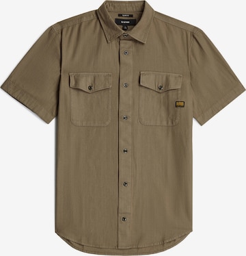 G-STAR Slim fit Overhemd 'Marine Slim Shirt ' in Bruin: voorkant