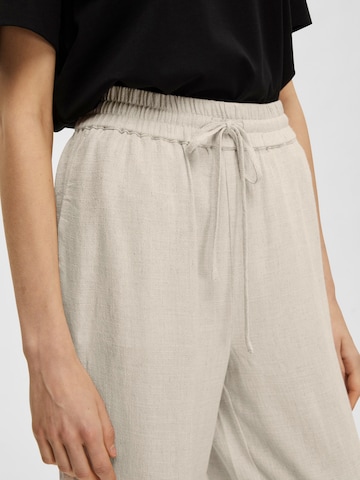 SELECTED Loosefit Broek 'SLFLINNIE-GULIA' in Beige