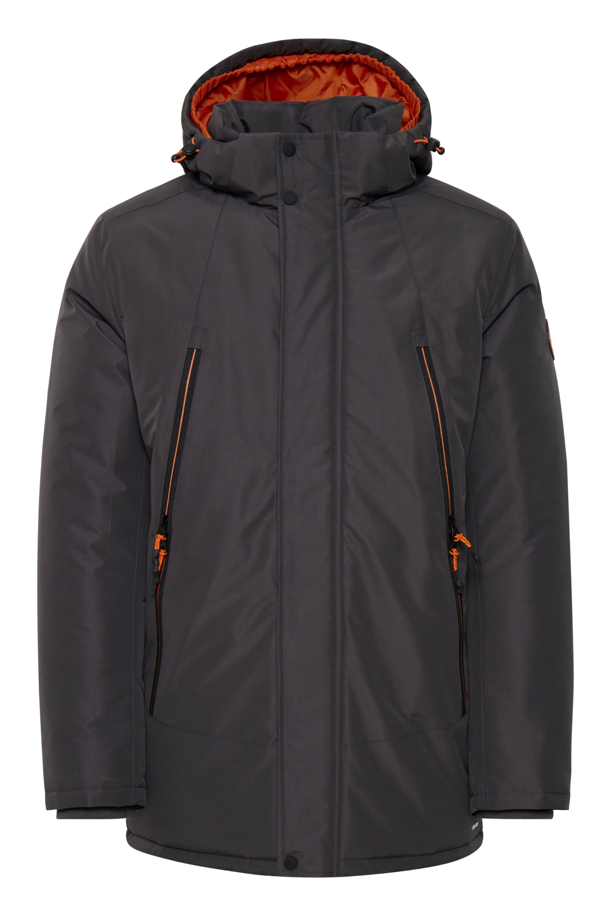 FQ1924 Winterjas 'Abbe' in Grijs: voorkant