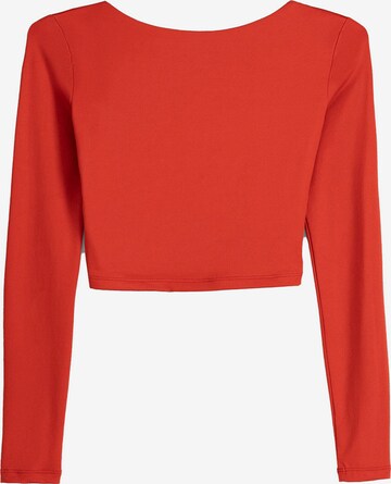 Bershka Shirt in Rood: voorkant