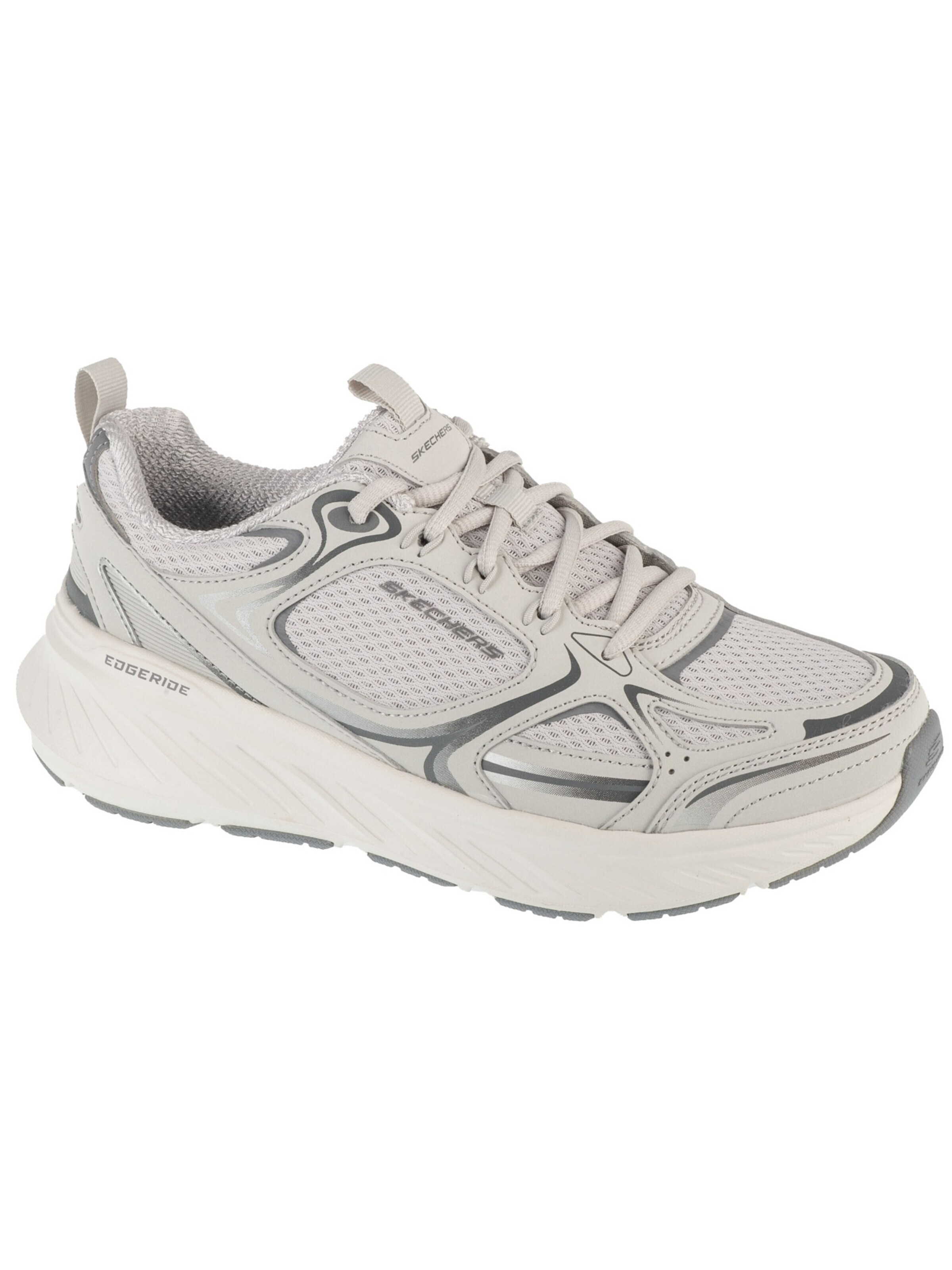 SKECHERS Sneakers laag 'Skechers Edgeride - Silver Eclipse' in Grijs: voorkant