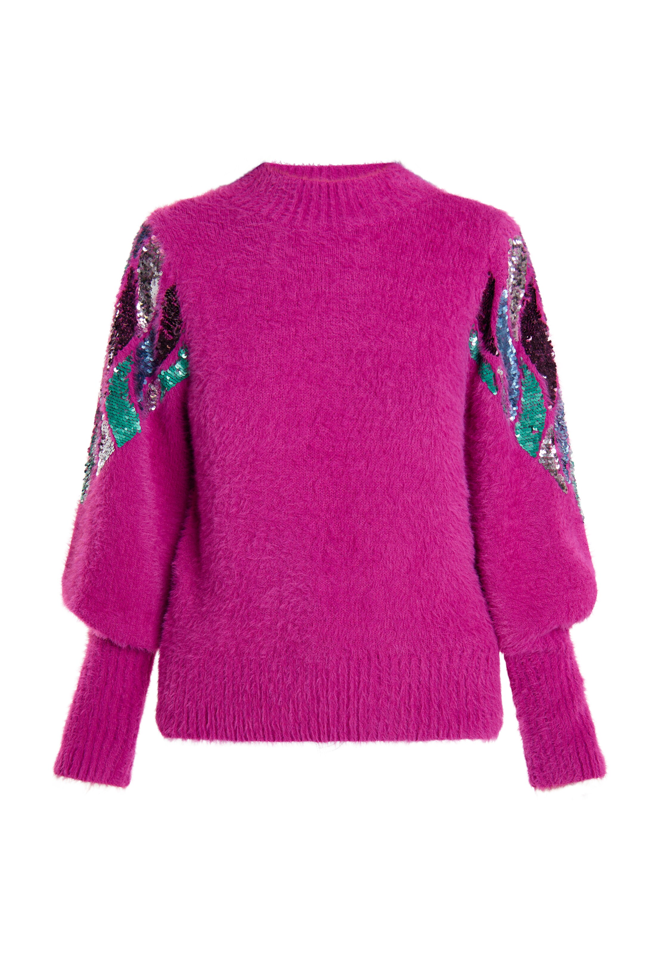 IZIA Pulover 'Gaya' | roza barva: sprednja stran