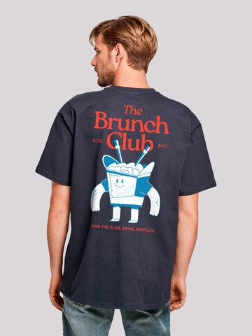 T-Shirt 'The Brunch Club' F4NT4STIC en bleu : devant