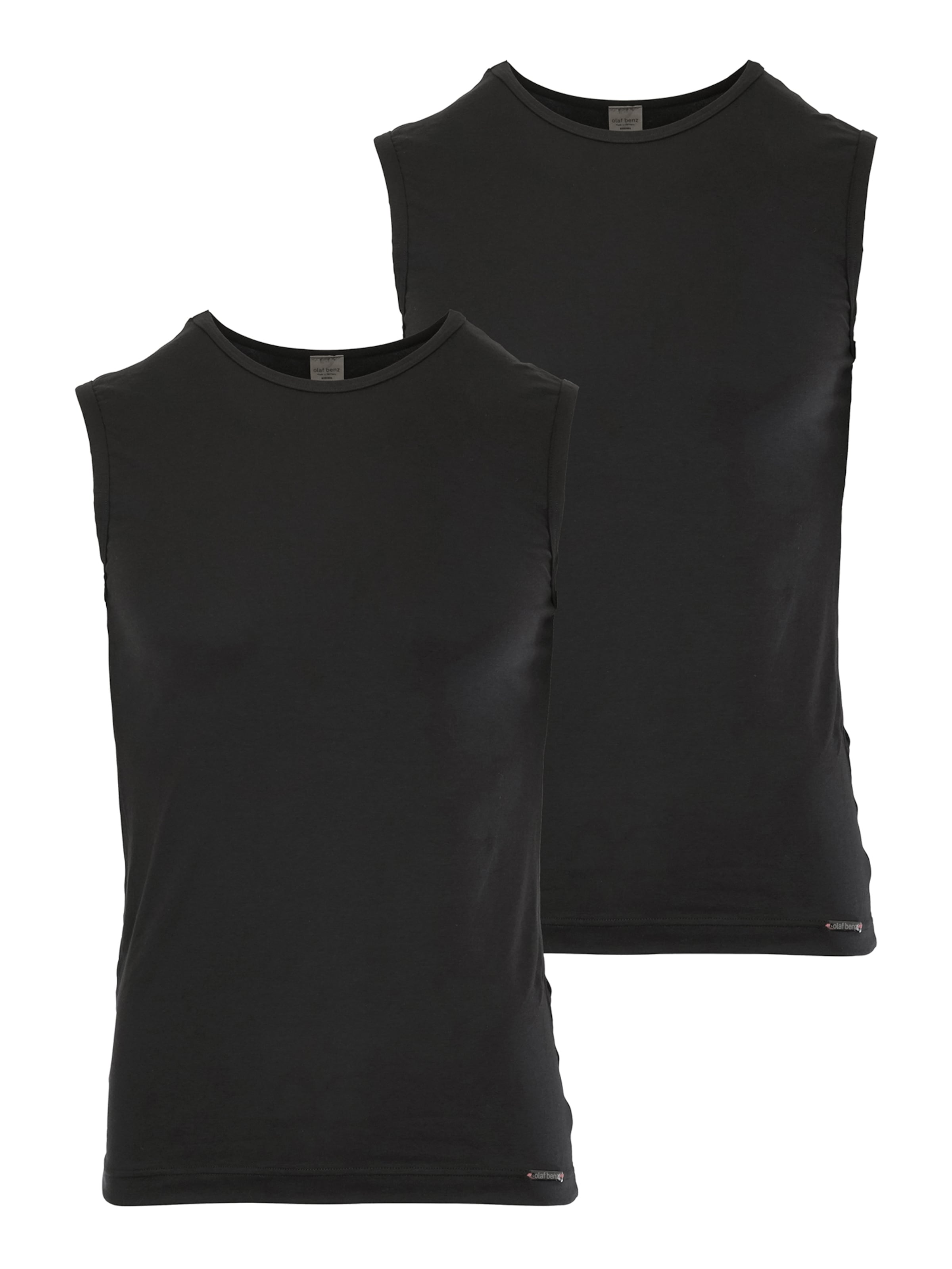 Olaf Benz Undershirt ' Collegeshirt 'RED 1601' 2-Pack ' in Black: front