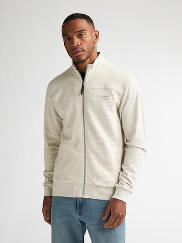 Petrol Industries Sweat jacket in White: front
