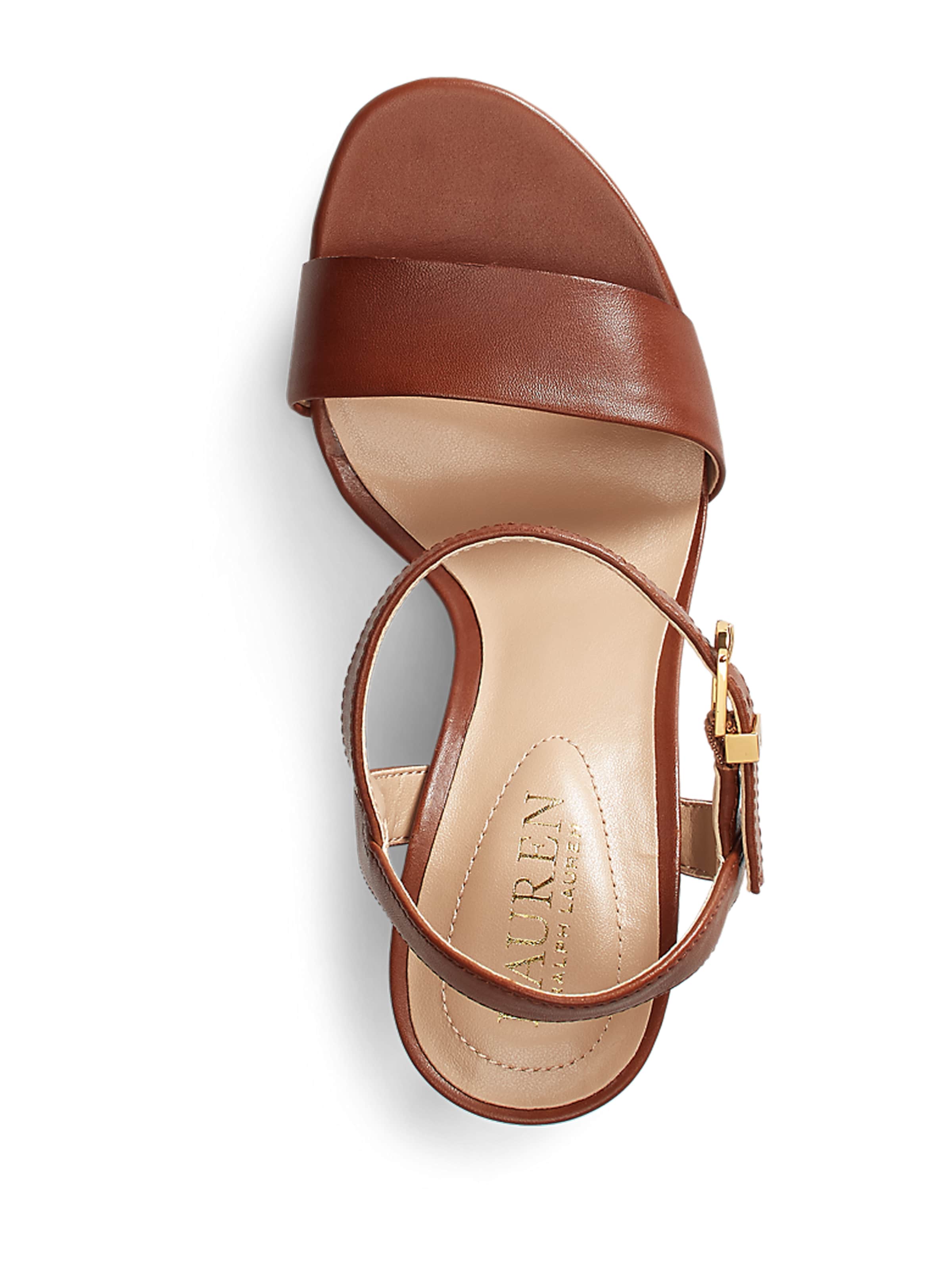 Lauren Ralph Lauren Sandaler med rem 'GWEN' i brun