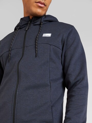 JACK & JONES Zip-Up Hoodie 'JJAir' in Blue