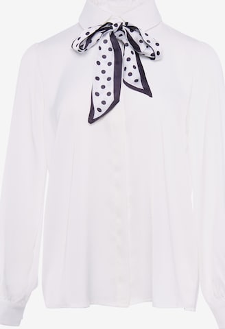 Chemisier usha BLACK LABEL en blanc : devant