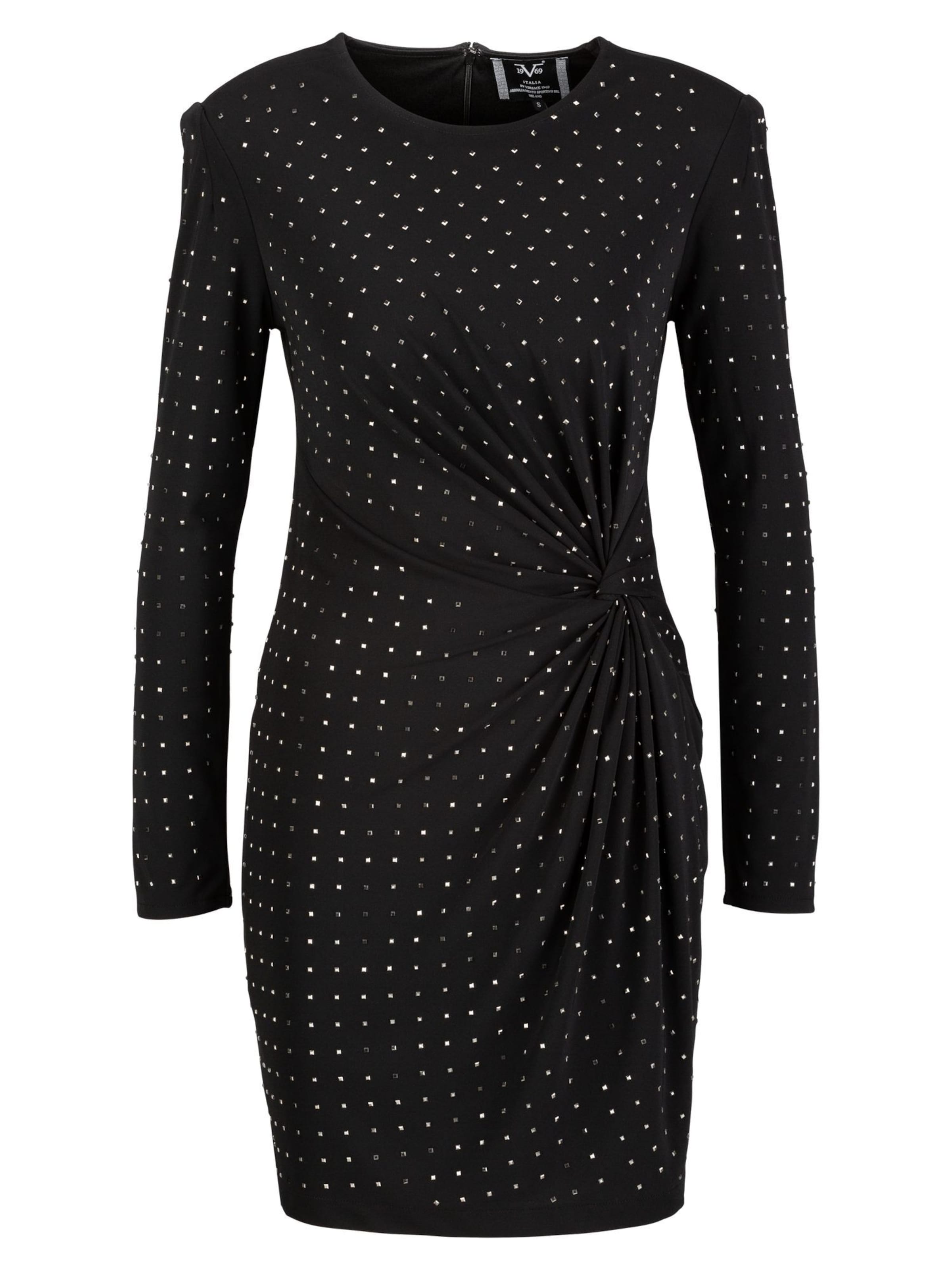 melns 19V69 ITALIA Kokteiļkleita 'Romana': no priekšpuses